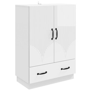 vidaXL Buffet Blanc brillant 66 x 34 5 x 92 cm Bois d'ingénierie