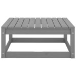 vidaXL Salon de jardin 8 Pièces gris bois de pin massif
