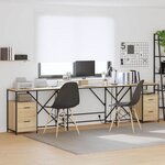 vidaXL Bureau Chêne sonoma 182 x 101 x 87.5 cm Bois d'ingénierie