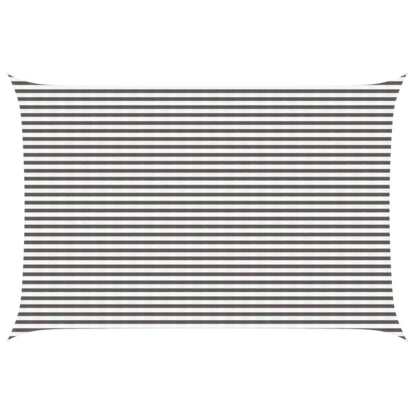 vidaXL Voile d'ombre 4 x 7 m HDPE Rectangulaire Gris clair et blanc