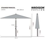 Madison Parasol Denia 200x200 cm vert