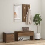 vidaXL Ensemble de meubles de couloir Chêne marron Bois d'ingénierie