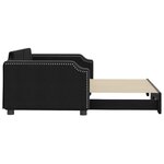 vidaXL Lit de jour avec gigogne sans matelas noir 100x200 cm