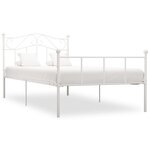 vidaXL Cadre de lit Blanc Métal 100 x 200 cm