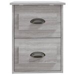 vidaXL Tables de chevet murales 2 Pièces sonoma gris 41 5x36x53 cm
