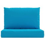 vidaXL Coussins de palette lot de 2 bleu clair tissu oxford