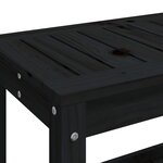 vidaXL Banc de jardin noir 82 5x35x45 cm bois massif de pin