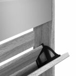 vidaXL Armoire à chaussures miroir 5 niveaux sonoma gris 63x17x169 5cm