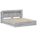 vidaXL Cadre de lit avec rangement Sonoma gris 180 x 200 cm