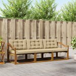 vidaXL Ensemble de canapés d'extérieur 3 Pièces Naturel et Beige