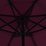 vidaXL Parasol d'extérieur avec mât en aluminium 500 cm rouge bordeaux