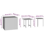 vidaXL Tables d'appoint de jardin 3 Pièces marron résine tressée