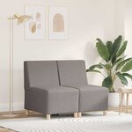 vidaXL Unité de Sofa Modulaire Sans Accoudoirs 2 Pièces Taupe