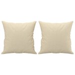vidaXL Ensemble de canapés 3 Pièces avec coussins crème tissu