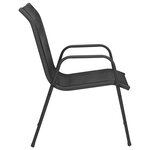 vidaXL Chaises de jardin 4 Pièces Acier et textilène Noir