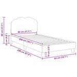 vidaXL Cadre de lit pour enfants avec tête de lit Gris clair