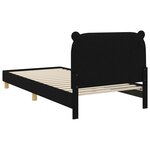 vidaXL Cadre de lit pour enfants avec tête de lit Noir 80 x 200 cm