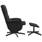 vidaXL Fauteuil de massage inclinable avec repose-pied noir tissu