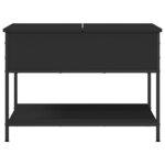 vidaXL Table basse noir 70x50x50 cm bois d'ingénierie et métal