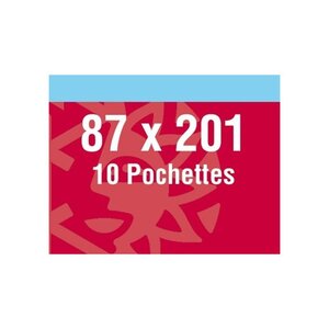 Pochettes double soudure 87 x 201 mm pour carnet Voyage d'une lettre. Fond - Noir