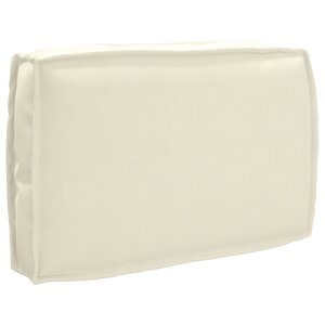 vidaXL Coussin pour dossier de palette Crème 60 x 40 x 12 cm