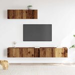 vidaXL Ensemble de meuble TV mural 3 Pièces vieux bois bois d'ingénierie
