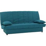 Banquette clic clac 3 places - Tissu 100  coton Bleu canard - 190 x 92 cm - MILA