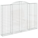 vidaXL Panier de gabions arqué 300x30x200/220 cm Fer galvanisé