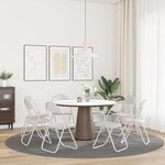 vidaXL Chaise pliante 8 pc Simili cuir Blanc 48 x 43 5 x 81 cm