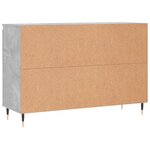 vidaXL Buffet gris béton 101 5x35x70 cm bois d'ingénierie