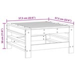 vidaXL Repose-pieds de jardin Pin massif Pin brun ciré