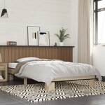 vidaXL Cadre de lit chêne sonoma 100x200 cm bois d'ingénierie et métal