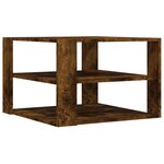 vidaXL Table basse chêne fumé 58x58x40 cm bois d'ingénierie