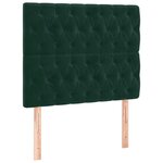 vidaXL Cadre de lit sans matelas vert foncé 100x200 cm velours
