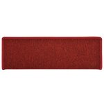 vidaXL Tapis d'escalier 30 Pièces 65x21x4 cm Rouge