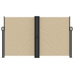 vidaXL Auvent latéral rétractable beige 140x600 cm