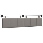 vidaXL Tête de lit suspendue Taupe Velours