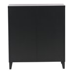 Casier de bureau armoire meuble de rangement pour bureau atelier chambre acier de bureau métallique à 2 portes 90 x 80 x 33 cm noir mat 03_0006341