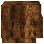 vidaXL Table de chevet avec lumières LED chêne fumé 40x39x37 cm