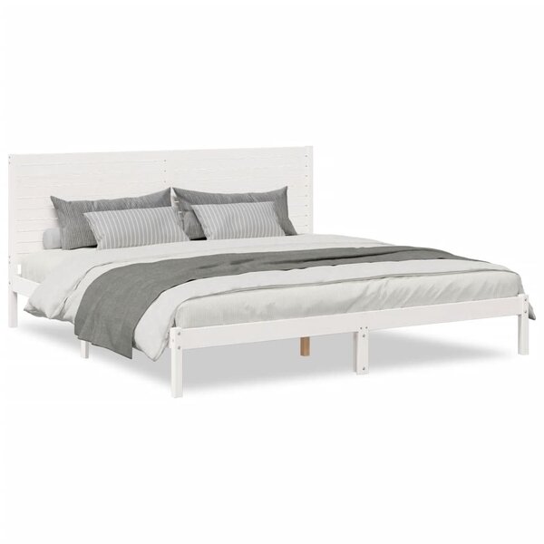 vidaXL Cadre de lit extra long sans matelas 200x220 cm bois massif