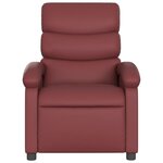 vidaXL Fauteuil inclinable Rouge bordeaux Similicuir