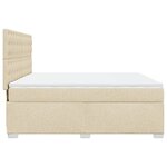 vidaXL Sommier à lattes de lit avec matelas Crème 180x200 cm Tissu