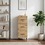 vidaXL Armoire à tiroirs 33 x 34 5 x 89 5 cm Bois d'ingénierie