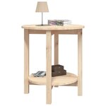 vidaXL Table basse Ø 55x60 cm Bois massif de pin