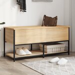 vidaXL Banc de rangement chêne sonoma 100x42 5x47 cm bois d'ingénierie
