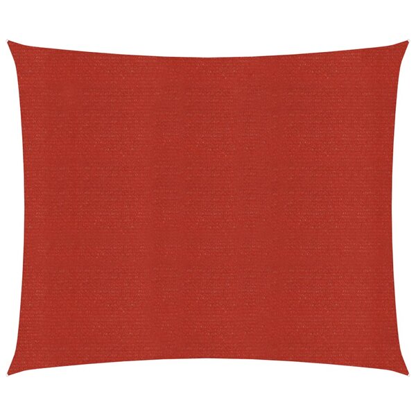 vidaXL Voile d'ombrage 160 g/m² Rouge 4x4 m PEHD