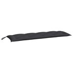 vidaXL Coussins de banc jardin lot de 2 noir 150x50x7 cm tissu Oxford