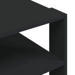 vidaXL Table basse noir 58x58x40 cm bois d'ingénierie