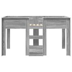 vidaXL Lit Superposé pour Enfants Gris Sonoma 90 x 200 cm