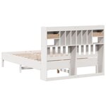 vidaXL Lit bibliothèque sans matelas blanc 150x200 cm bois pin massif